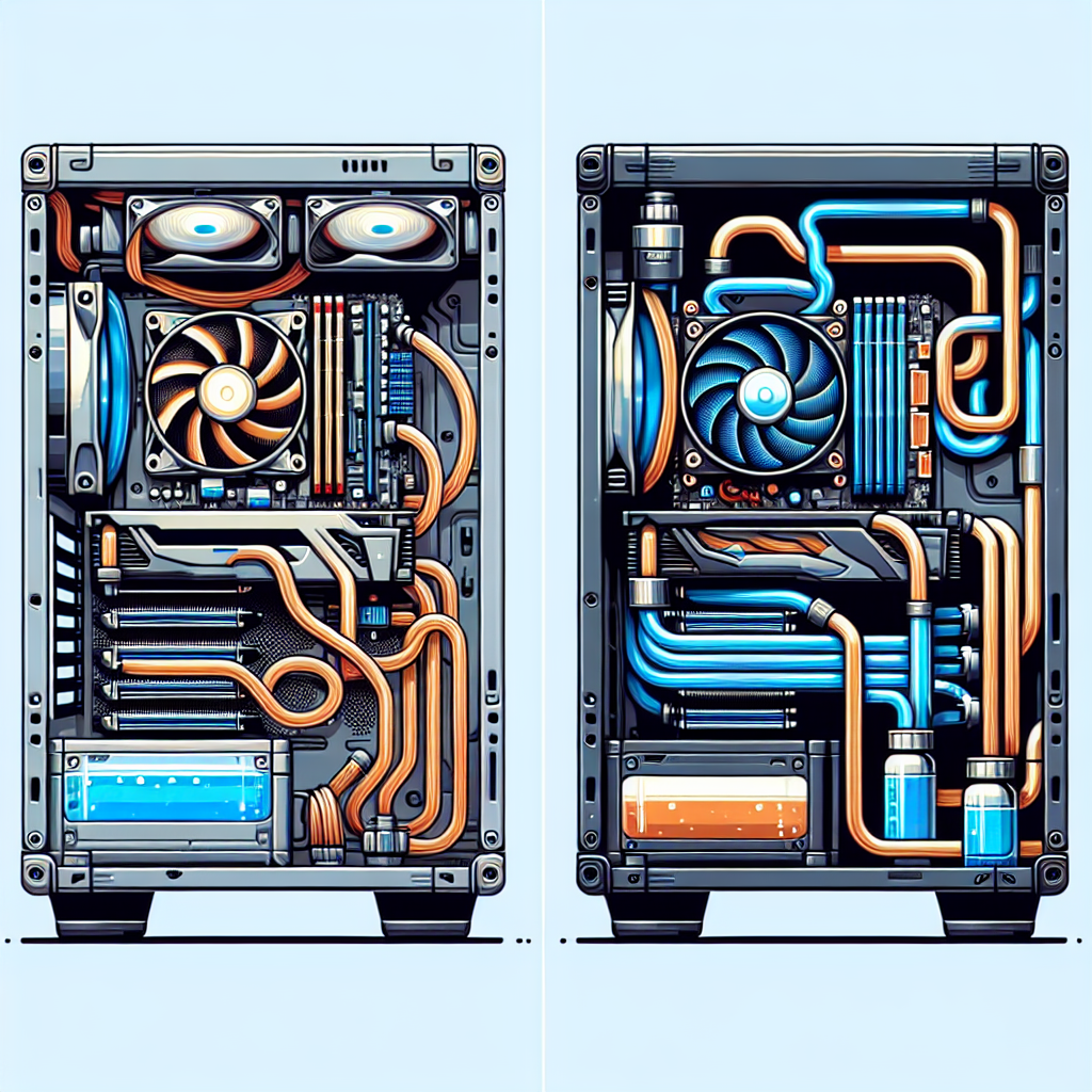 How do self-contained liquid coolers compare to custom loop cooling?